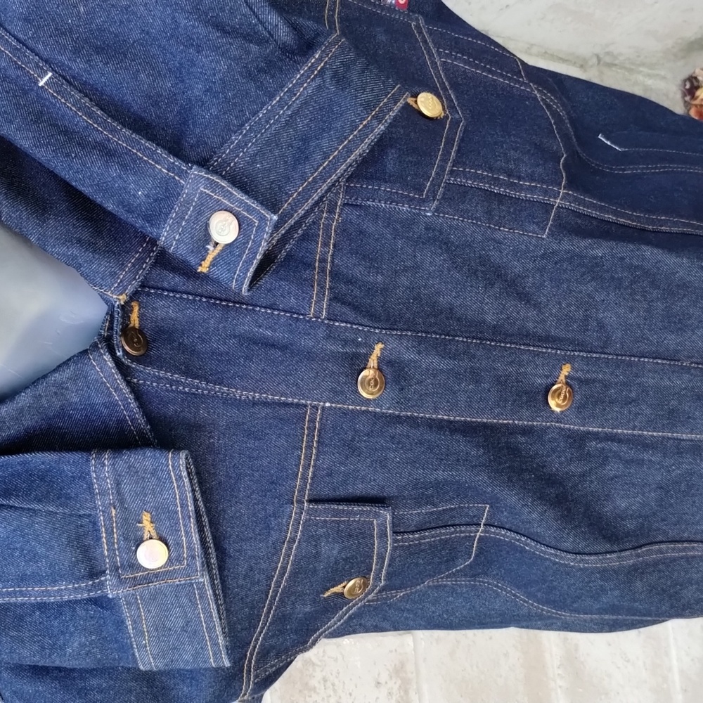 COOGI Cotton Down Under Blue Jean 6 Pocket Jacket Crispy - Picture 5 of 16
